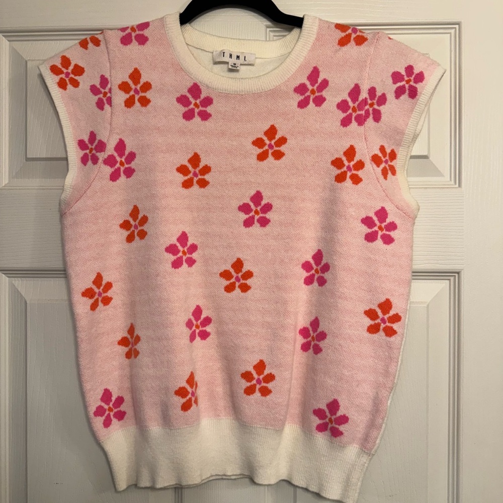 THML floral knit top